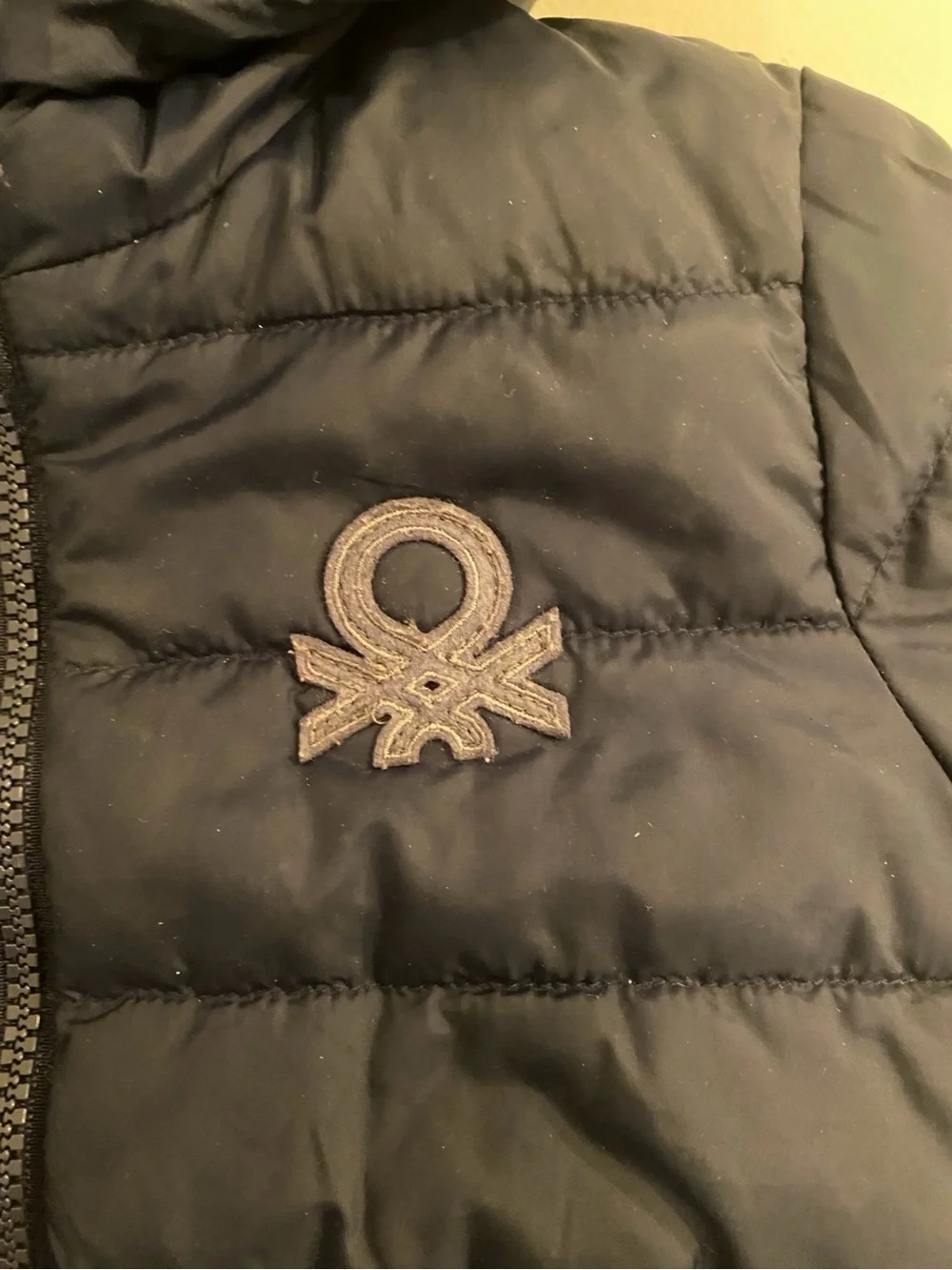 United Colors of Benetton Kids Navy Hooded Puffer Jacket 18-24M 90cm